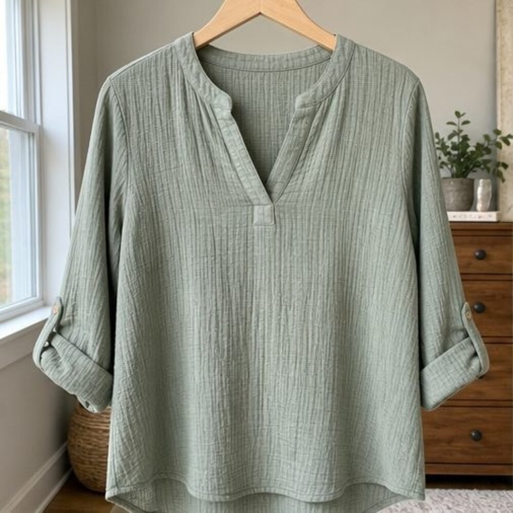 Charcoal Peplum Top